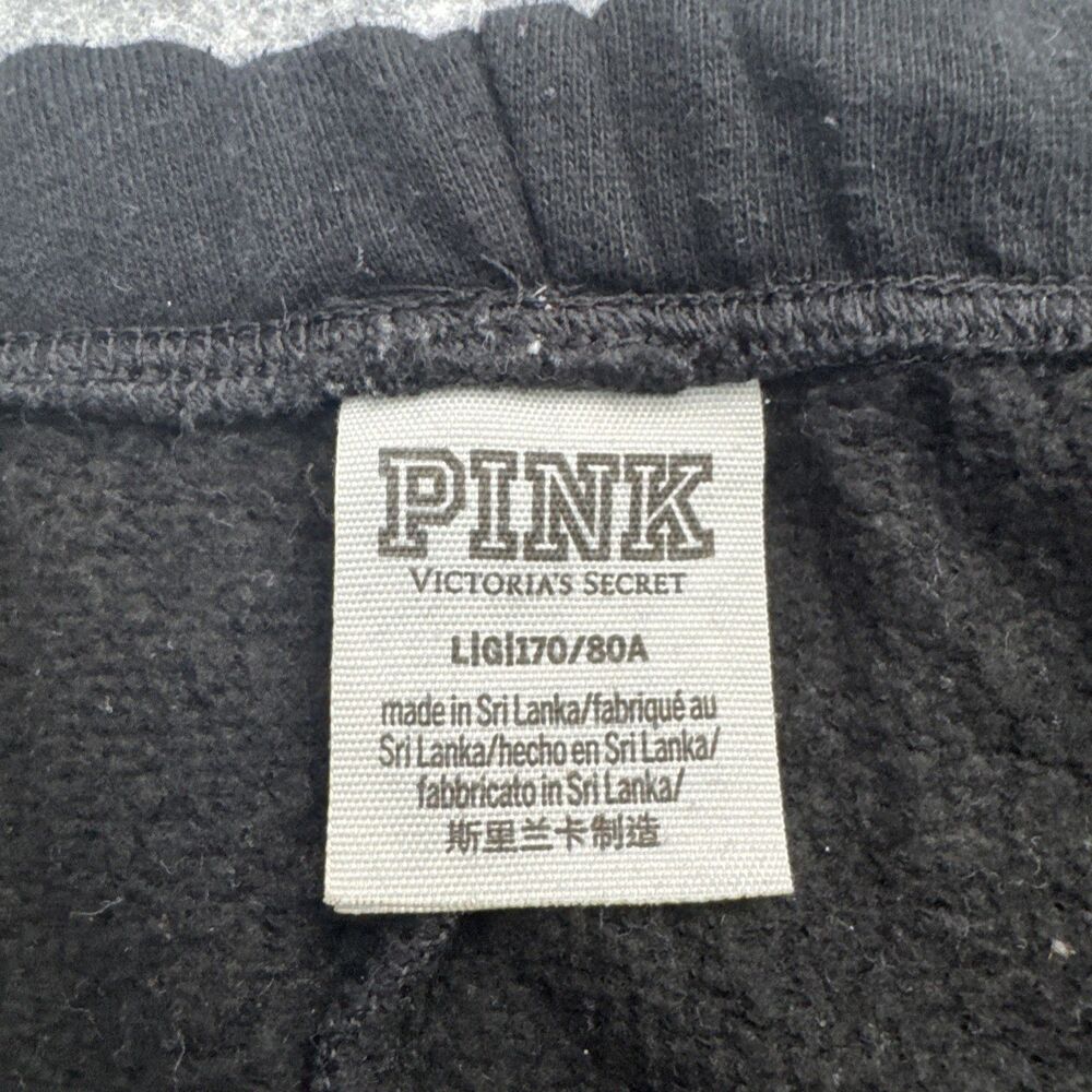 PINK Victoria's Secret Women's Gray Logo Jogger Pants L Cotton Blend - Picture 3 of 12